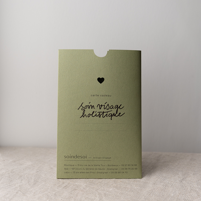 Carte cadeau soins papier