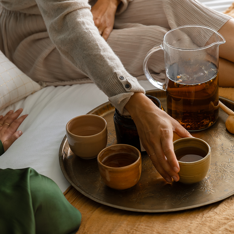 Duo tasses céramiques rose & terracotta