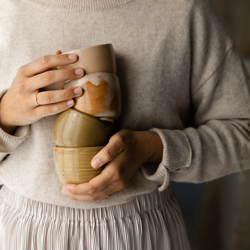 Lot de 4 tasses en céramique