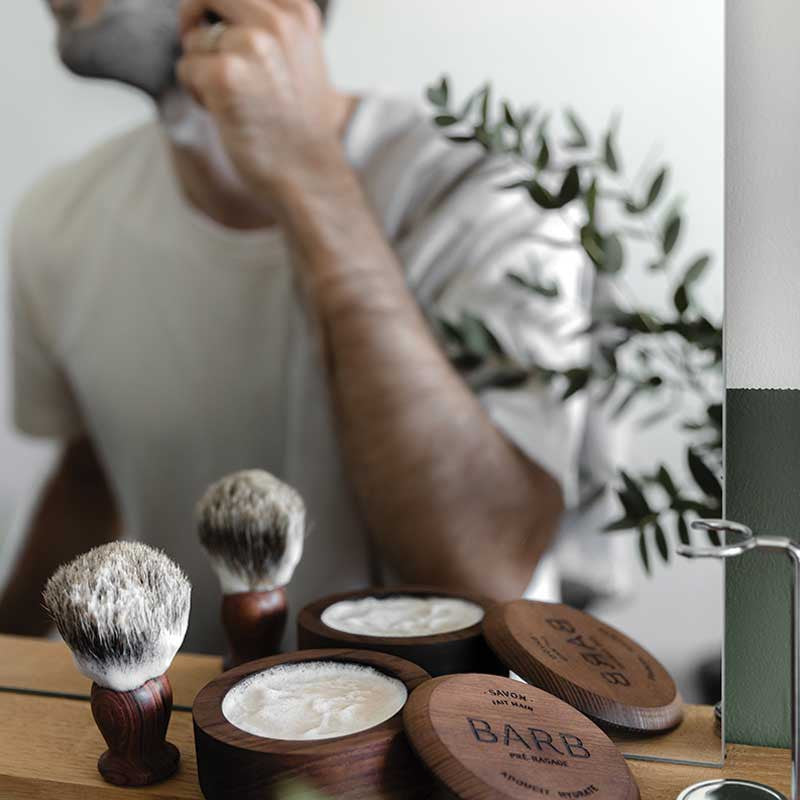 Set barbier - Blaireau et rasoir