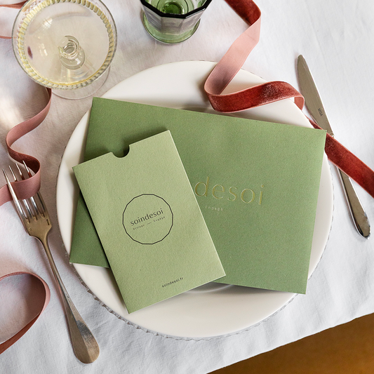 Carte cadeau soins papier