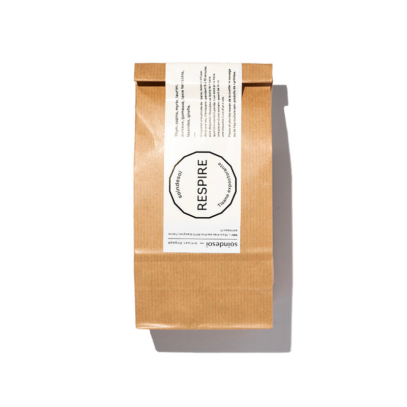Recharge tisane décongestionnante RESPIRE - Aide à booster les fonctions immunitaires et à améliorer les fonctions respiratoires - 30gr - Soin de Soi