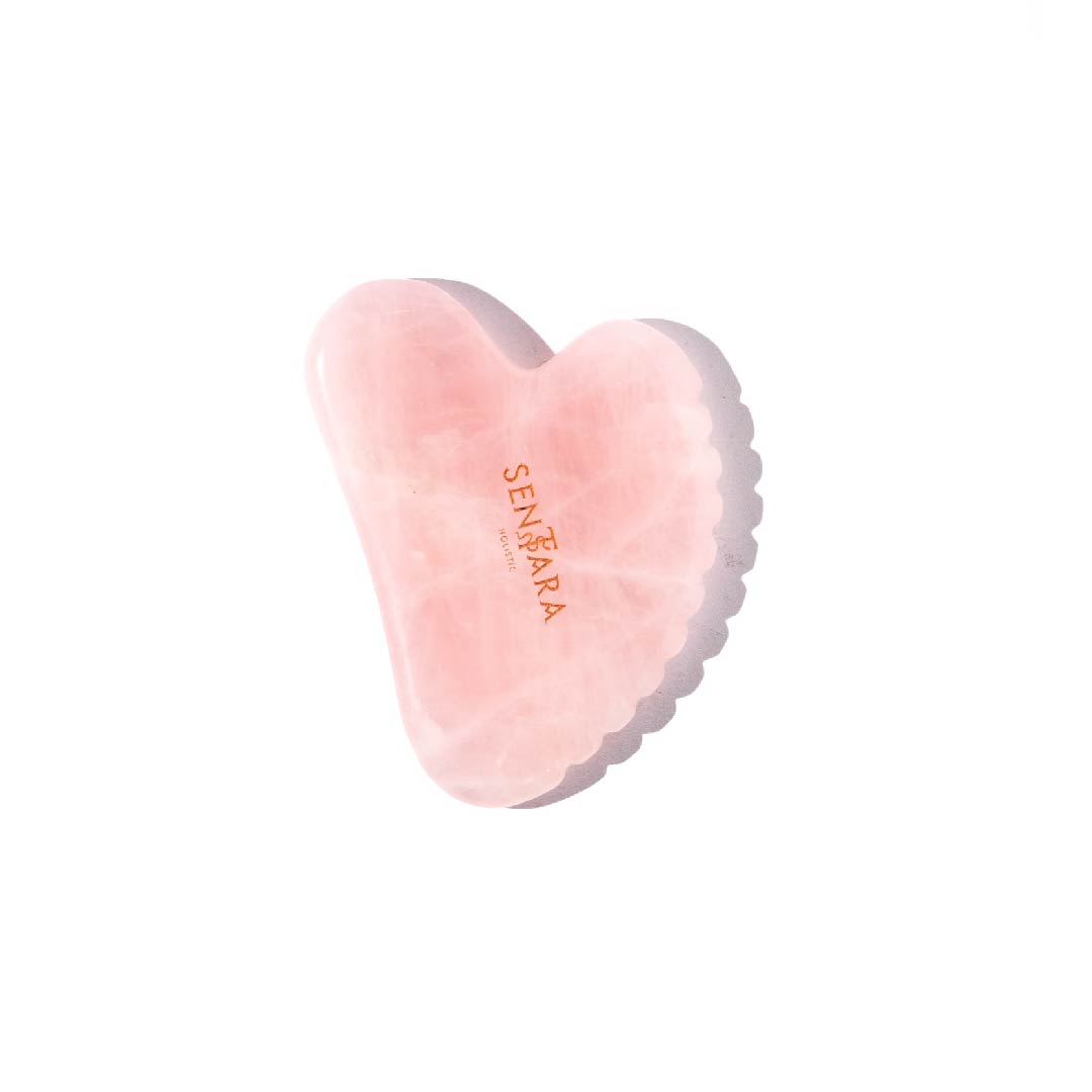 Gua sha visage en quartz rose - Aux vertus anti-âge et raffermissantes - Soin de Soi