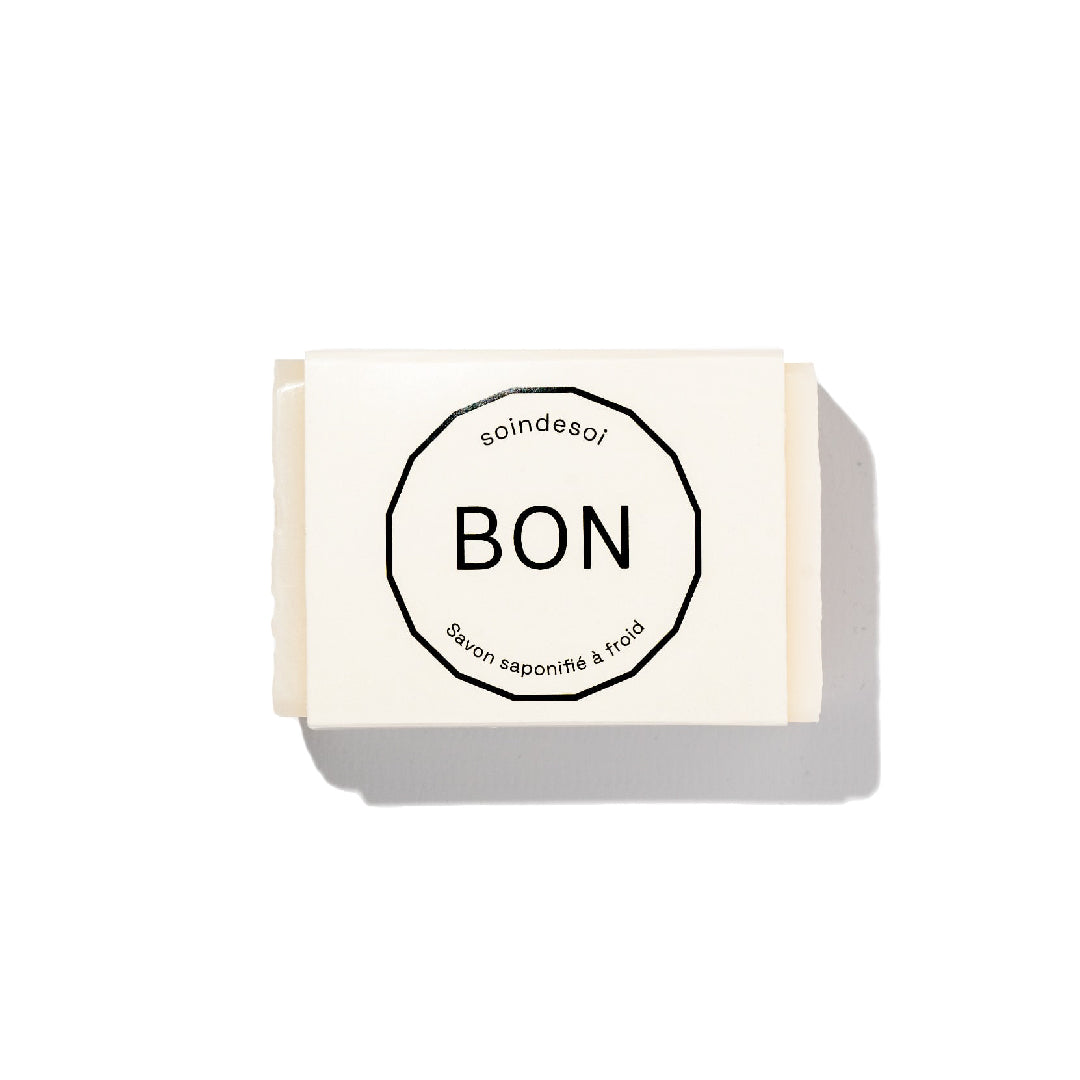 Savon solide saponifié à froid BON - Nettoie en douceur les peaux les plus sensibles - 100gr - Soin de Soi